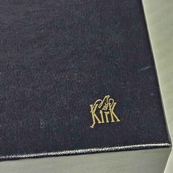 4 Vtg Kirk Stieff Pewter Napkin Rings Original Box Holiday Formal Christmas - Picture 3 of 7